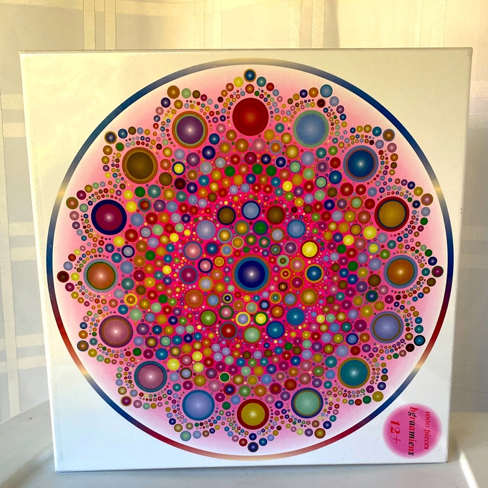 Bgraamiens Lovely Dots Jigsaw Puzzle Colorful Round Mandala 1,000 pieces